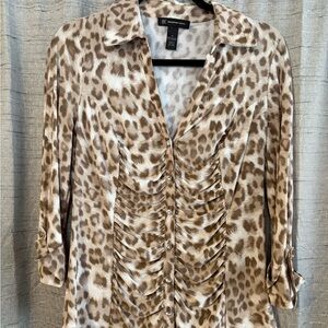 INC International Concepts Animal Print Button-Down Shirt